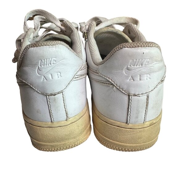 Nike Air Force 1 307109-116 Women's White Leather Sneaker Shoes Size 7.5 - Picture 4 of 7